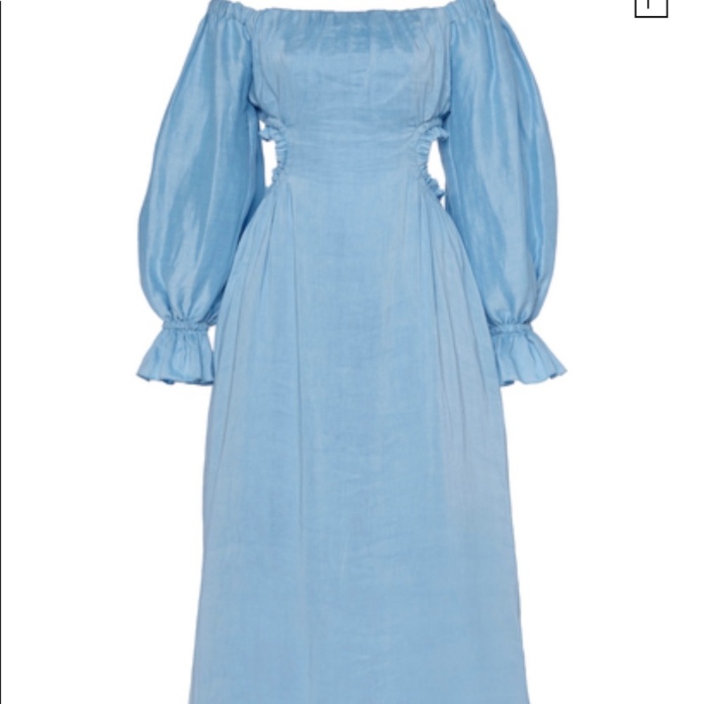 Aje - Overture Silk-linen Blend Midi Dress